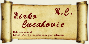 Mirko Čučaković vizit kartica